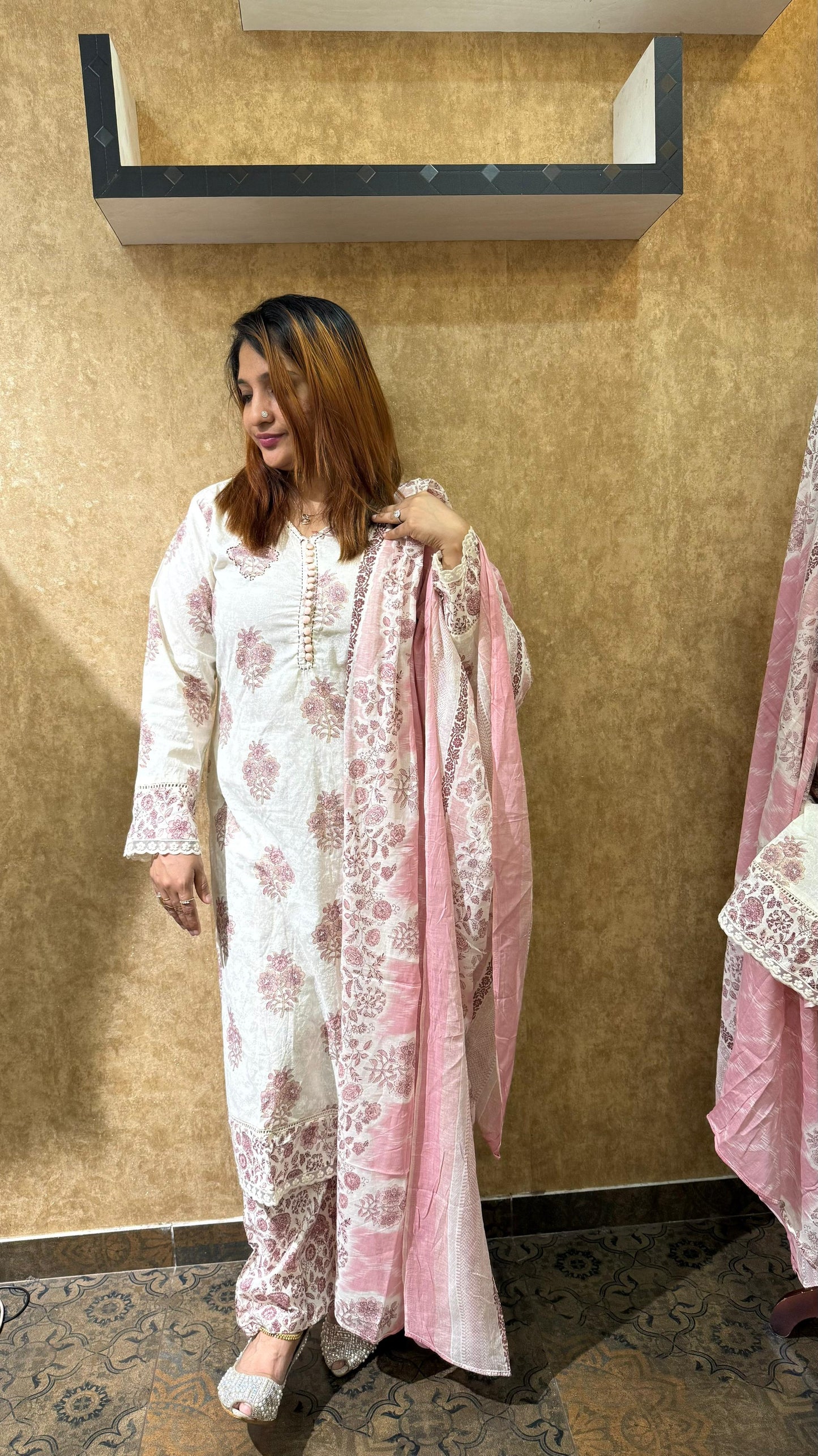 OFF WHITE SALWAR FULL SET- 30489