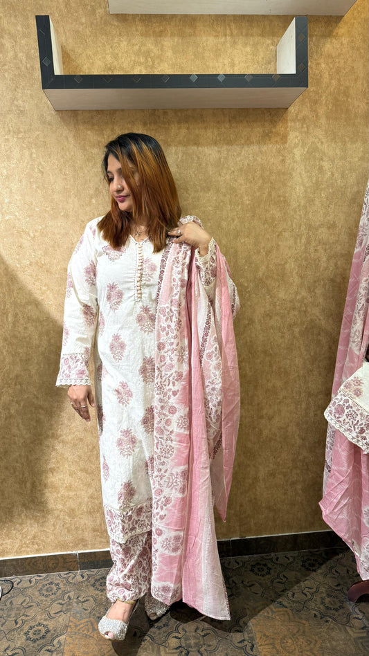 OFF WHITE SALWAR FULL SET- 30489