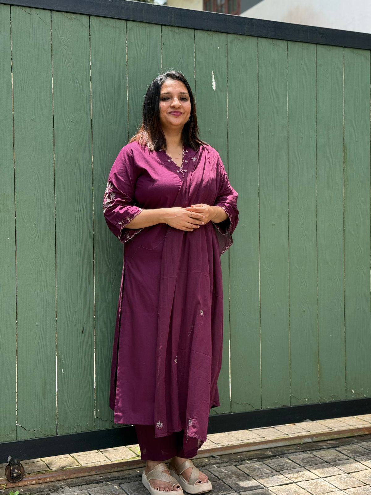 WINE COLOUR FULL SET SALWAR-30746