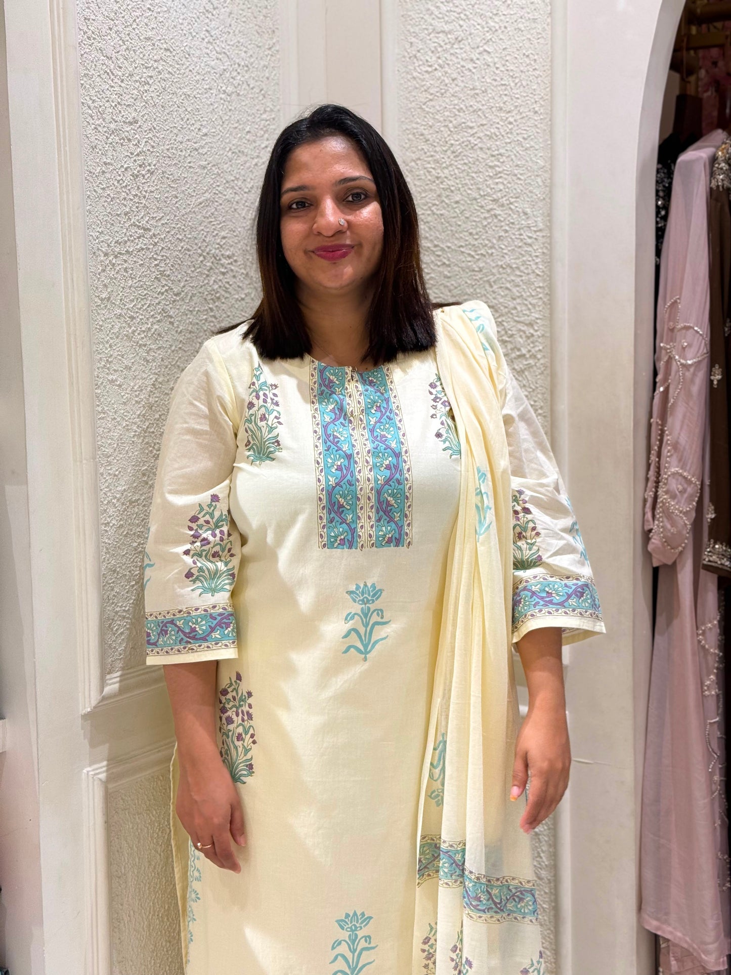 OFF-WHITE SALWAR SUIT -30754
