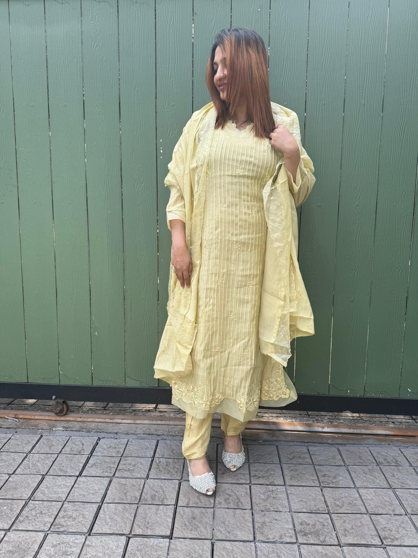 CREAM FULL SALWAR SET- 30468