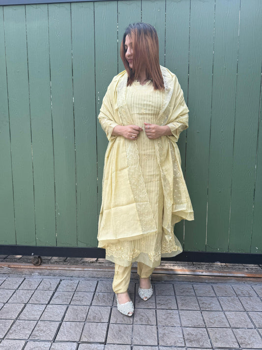 CREAM FULL SALWAR SET- 30468