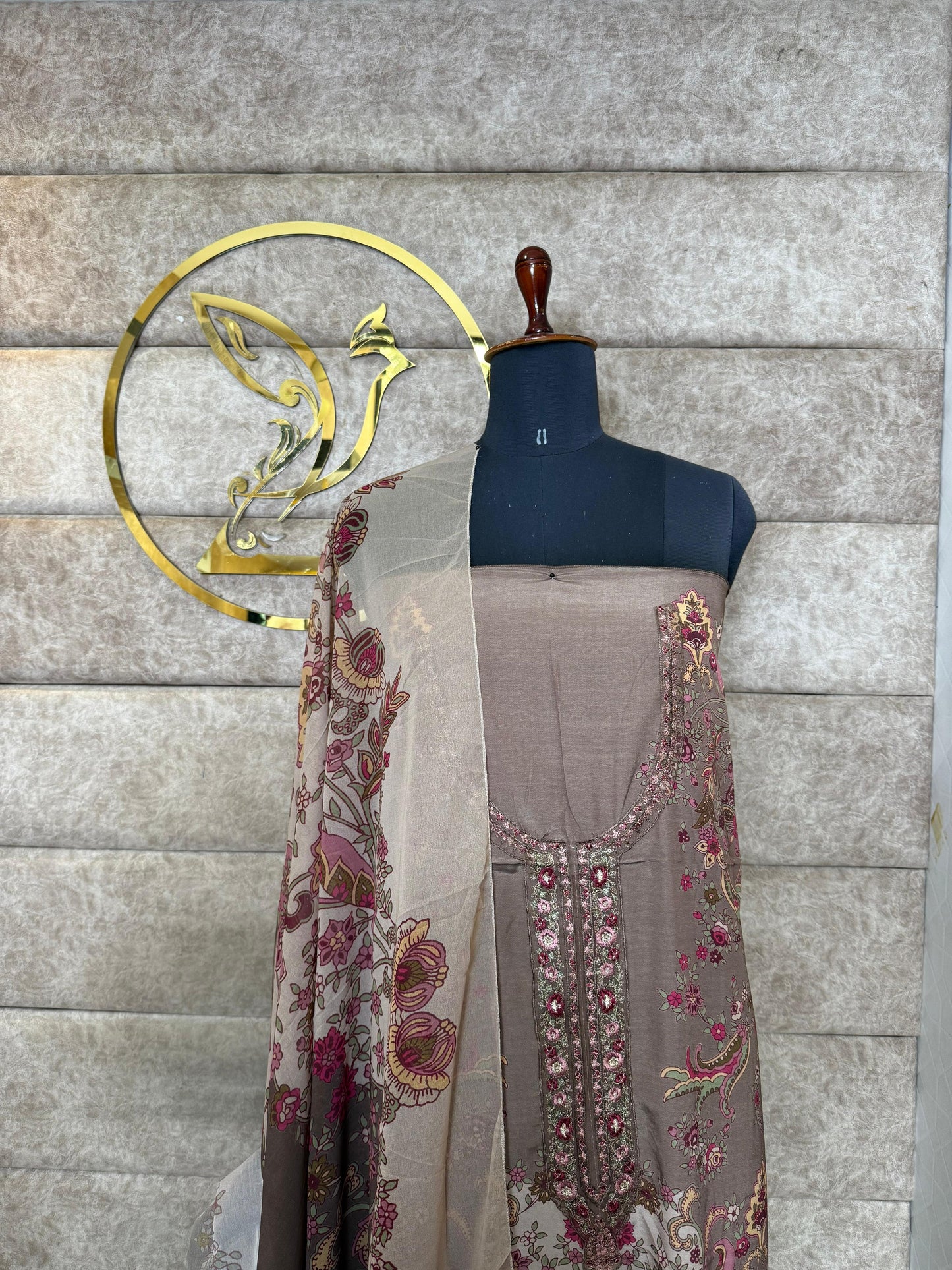 SEMI CRAPE SALWAR MATERIAL-30499