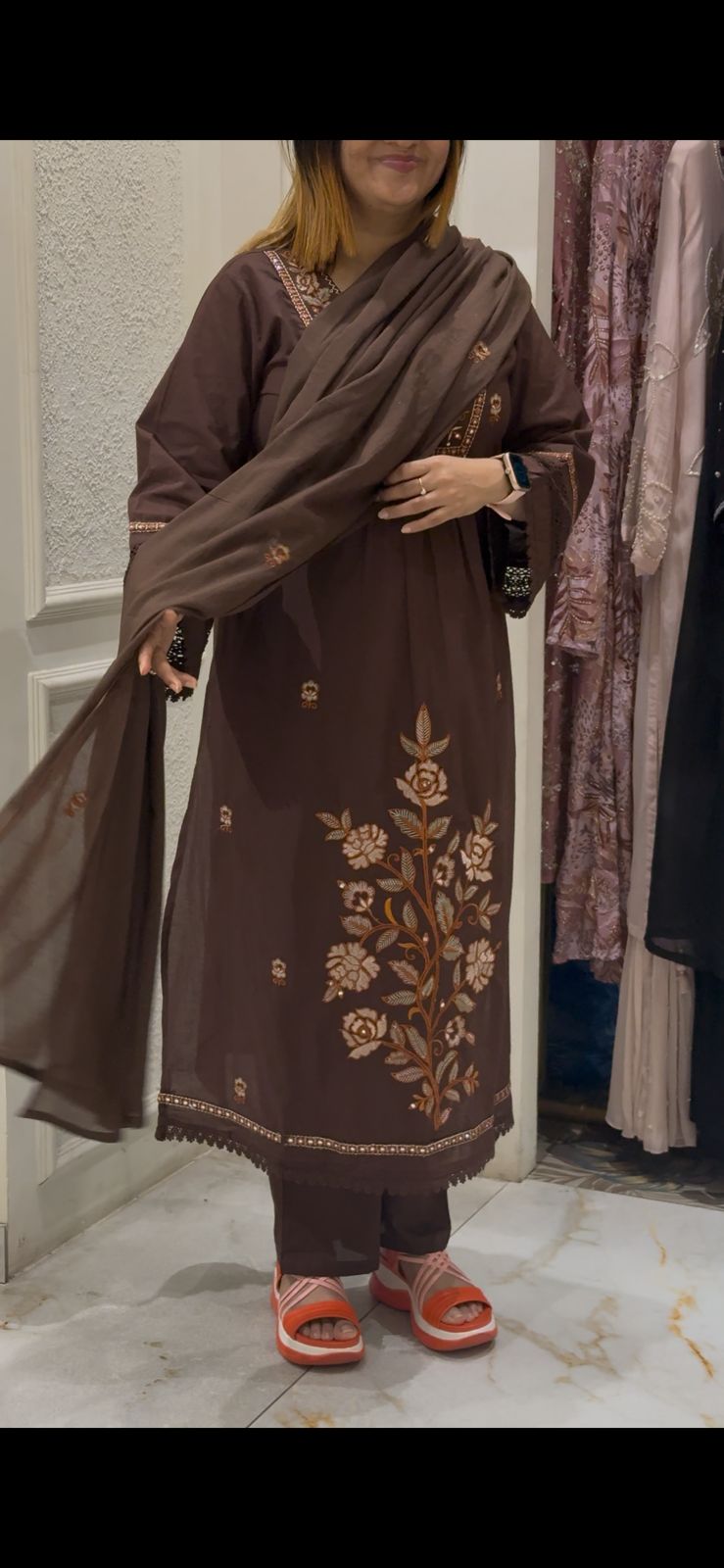 COFEE COLOUR SALWAR SUIT - 30737