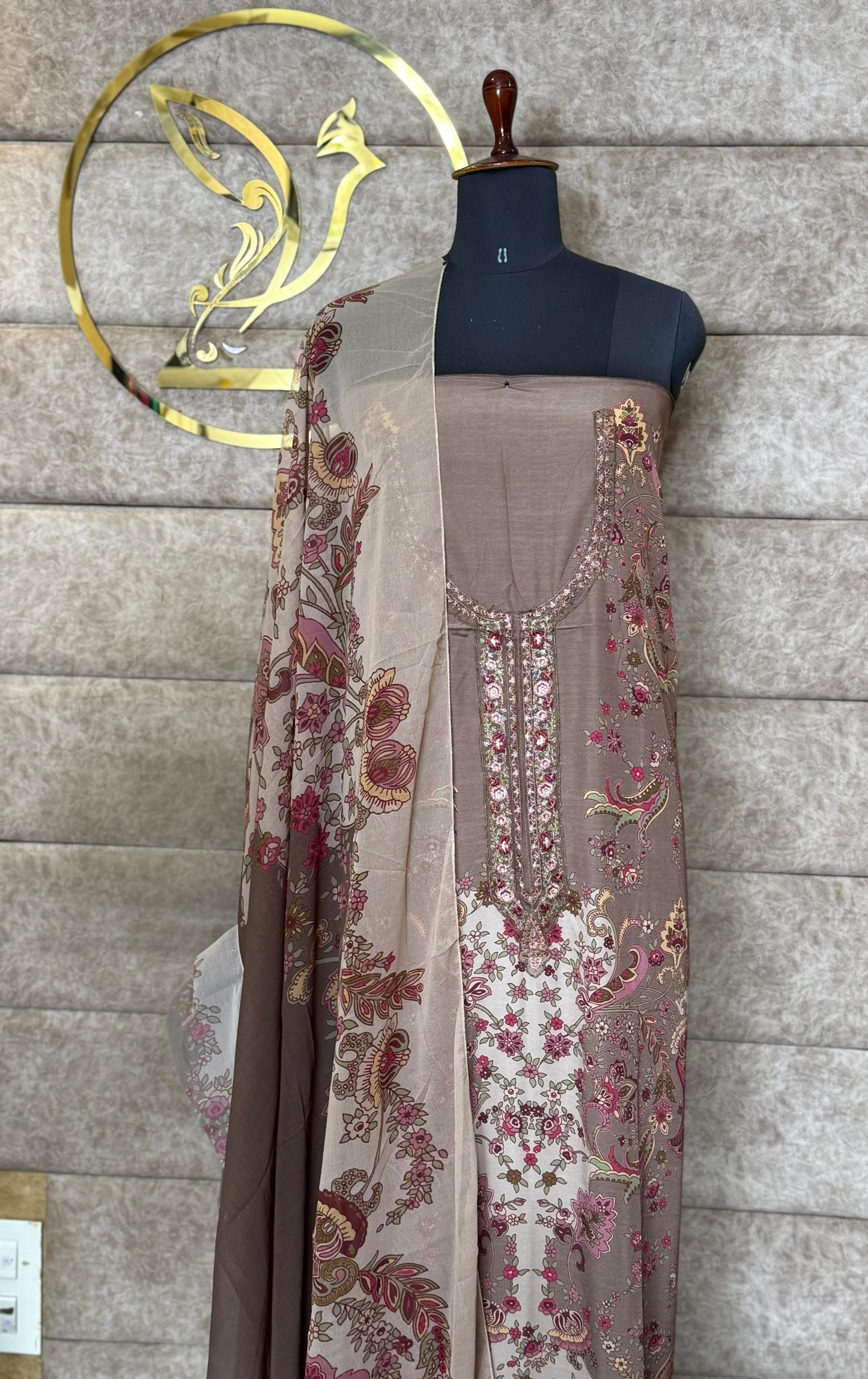 SEMI CRAPE SALWAR MATERIAL-30499