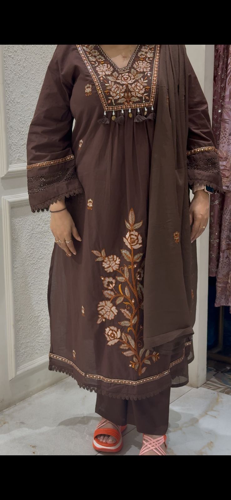 COFEE COLOUR SALWAR SUIT - 30737