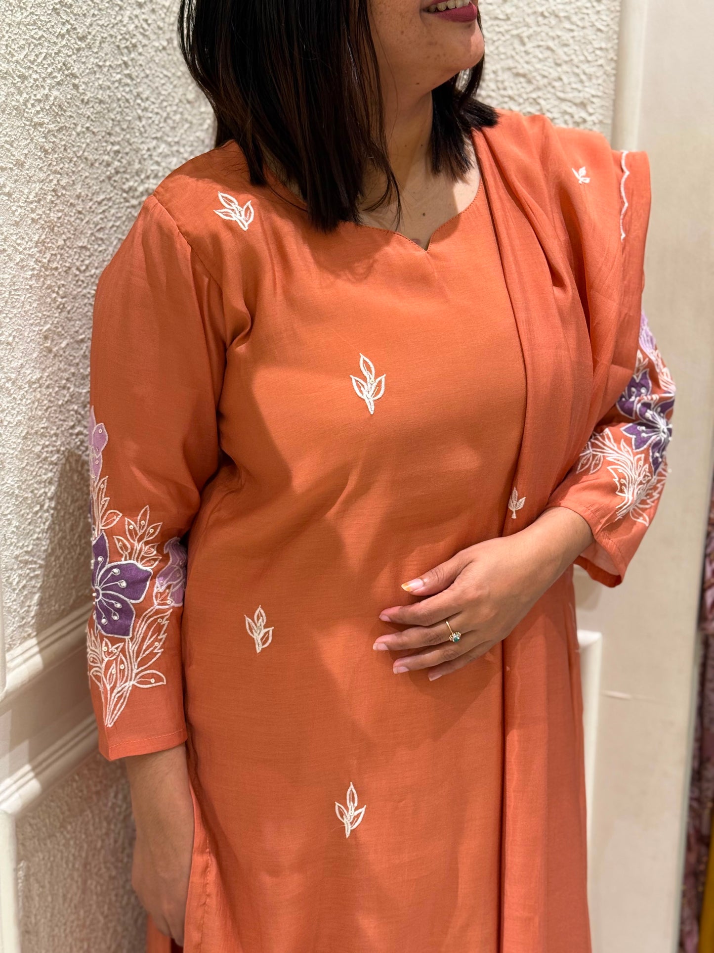 RUST ORANGE COLOUR SALWARSUIT 30741