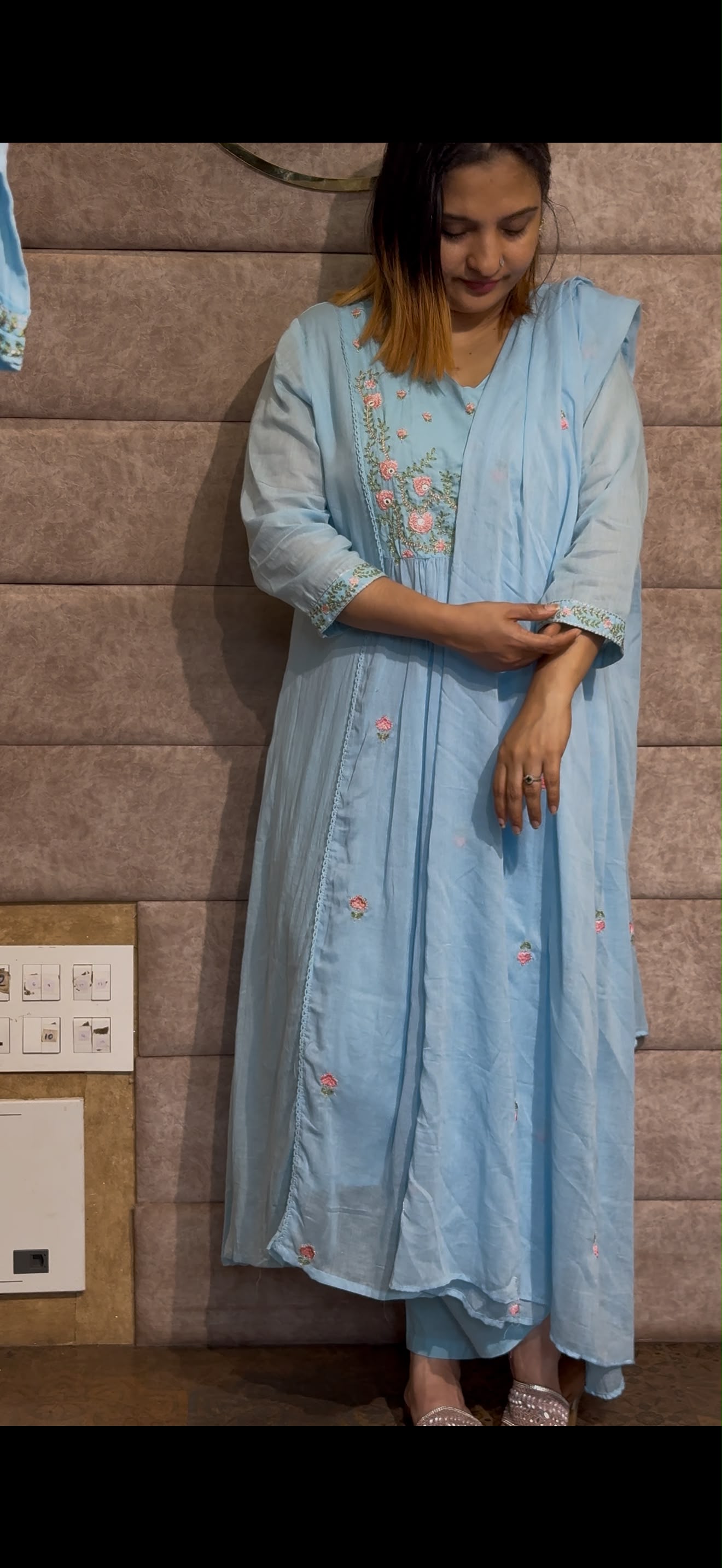 SKYBLUE COTTON SALWAR SET- 30729