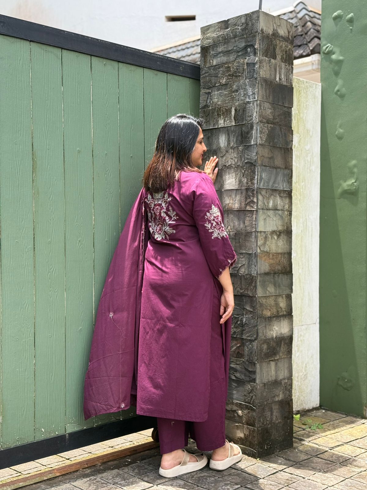 WINE COLOUR FULL SET SALWAR-30746