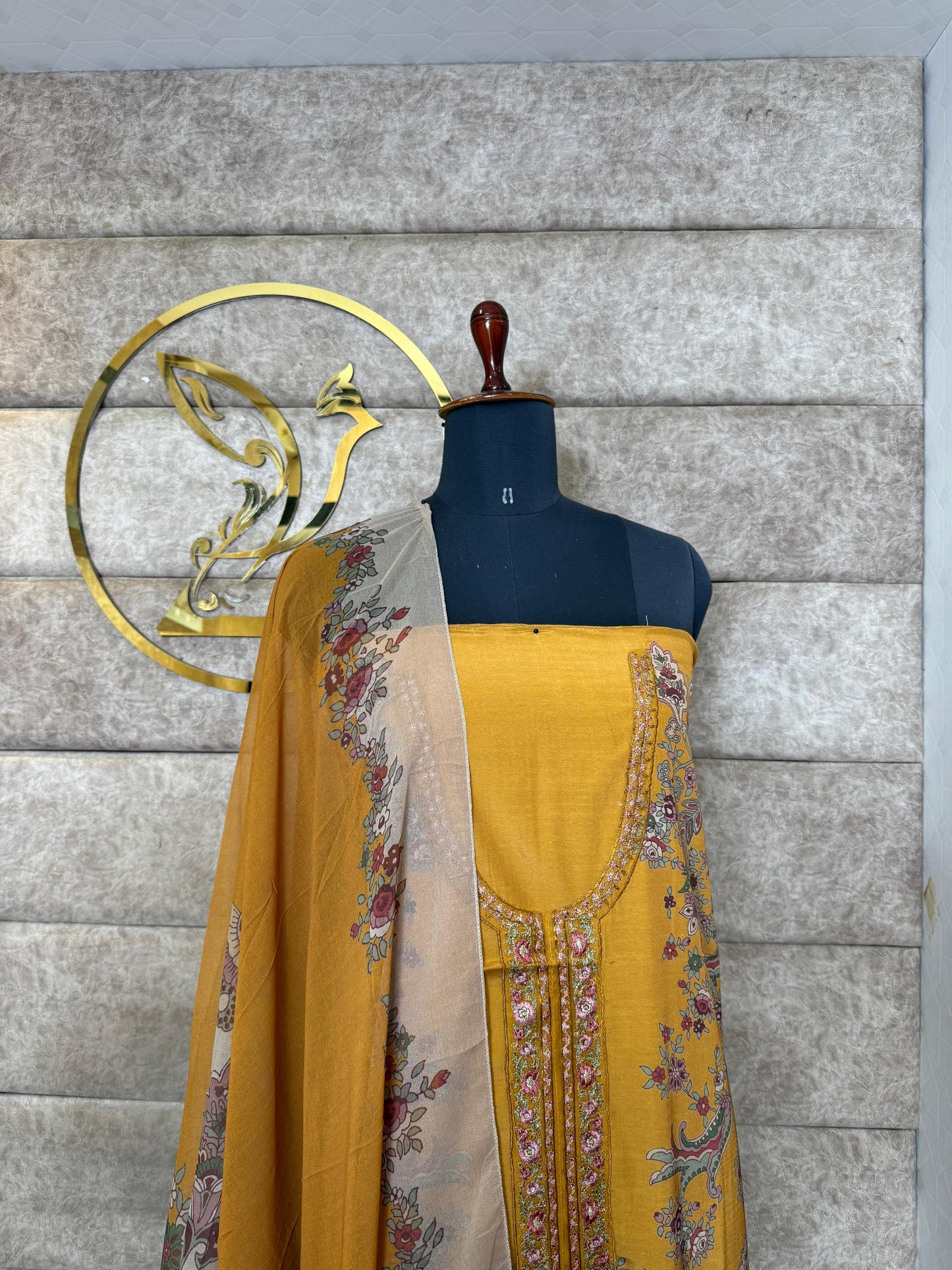 SEMI CRAPE SALWAR MATERIAL-30499