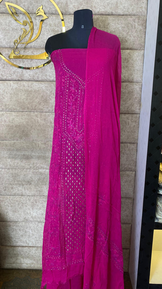 ROSE KARACHI SALWAR MATERIAL - 30620 (WITHOUT BOTTOM)