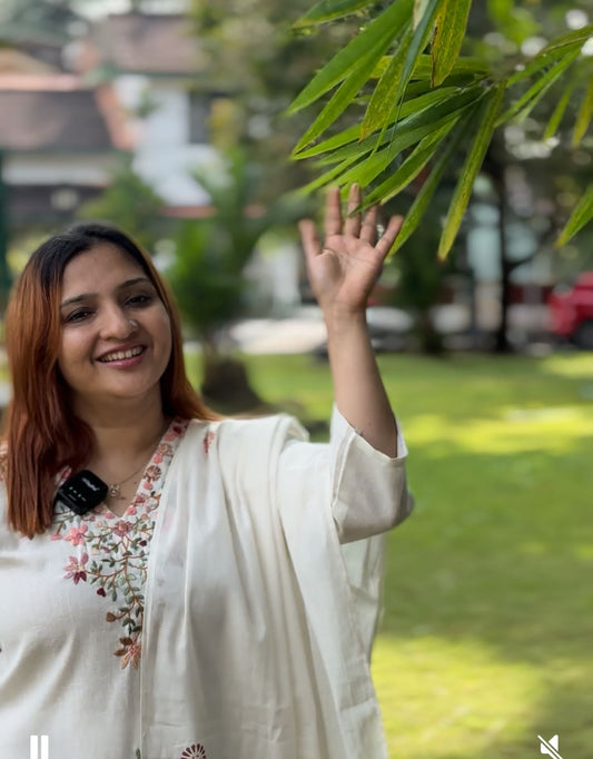 WHITE SALWAR FULL SET -30407