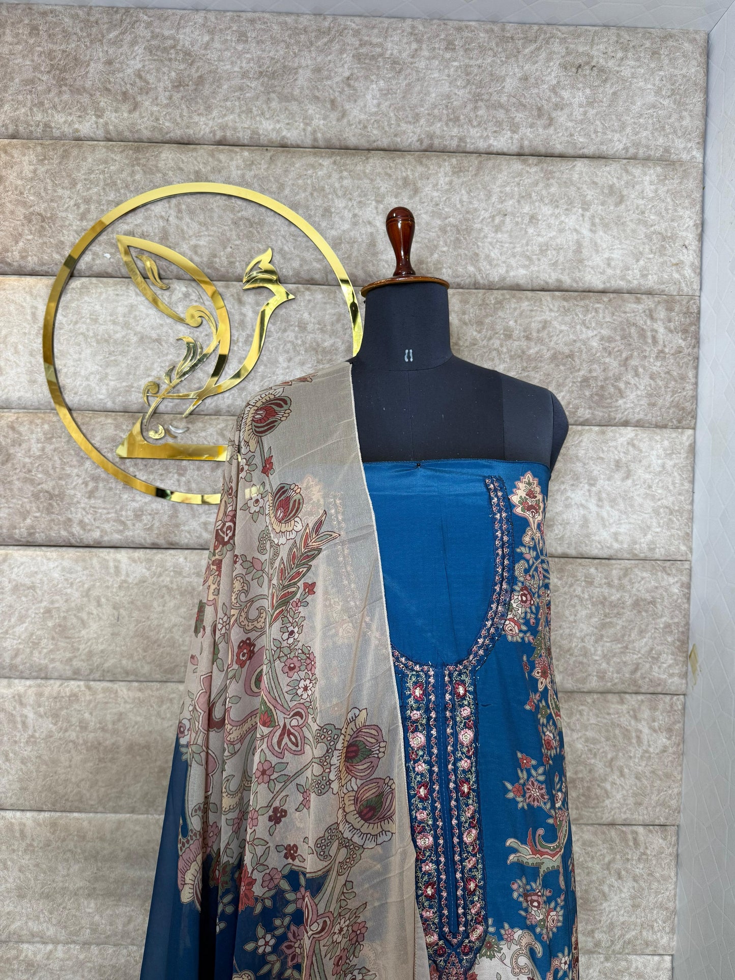 SEMI CRAPE SALWAR MATERIAL -30499