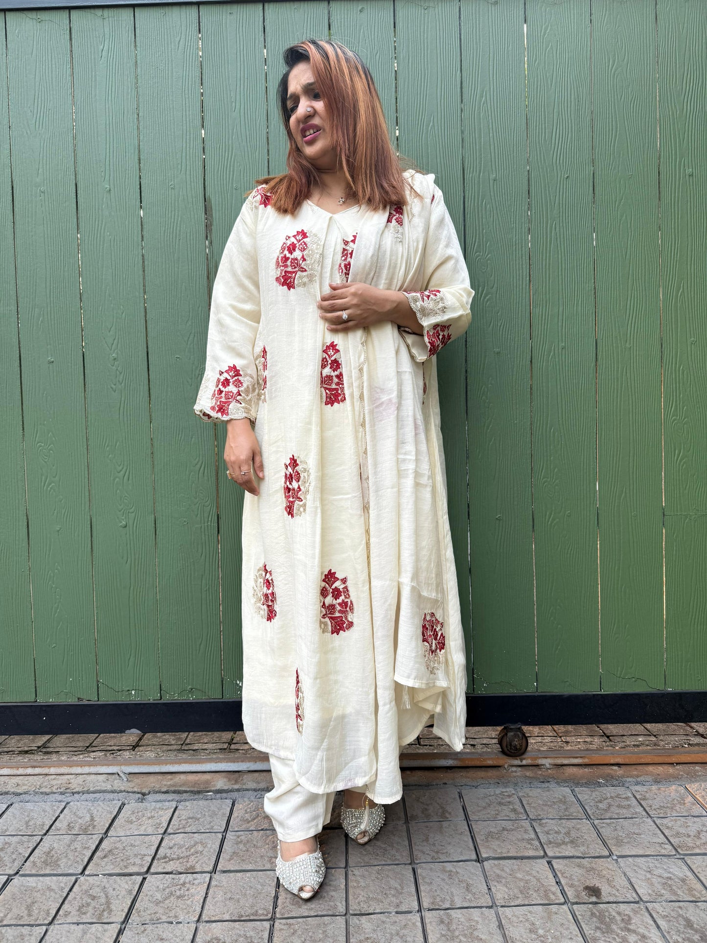 OFF WHITE FULL SET SALWAR- 30490